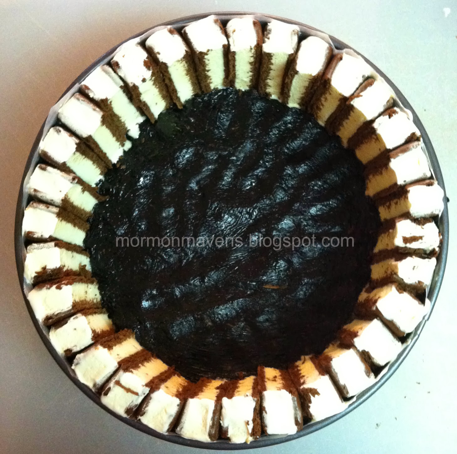 ice cream sandwich cake in springform pan